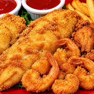 2 Pc Fish & 10 Pc Shrimp or 3 Wings or Oysters