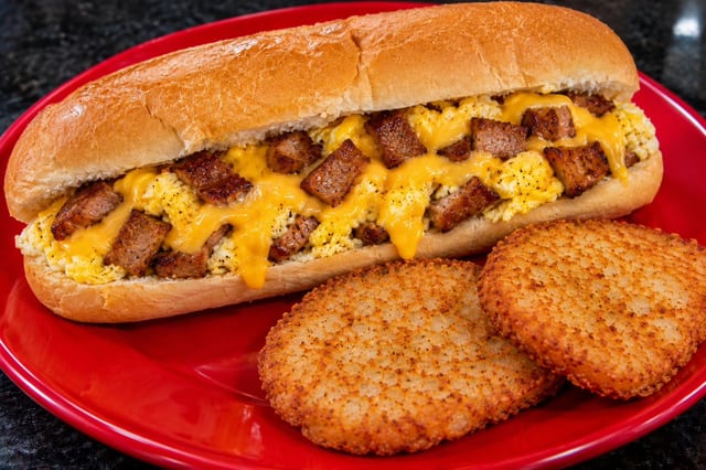 Sausage, Egg & Cheese Sub.