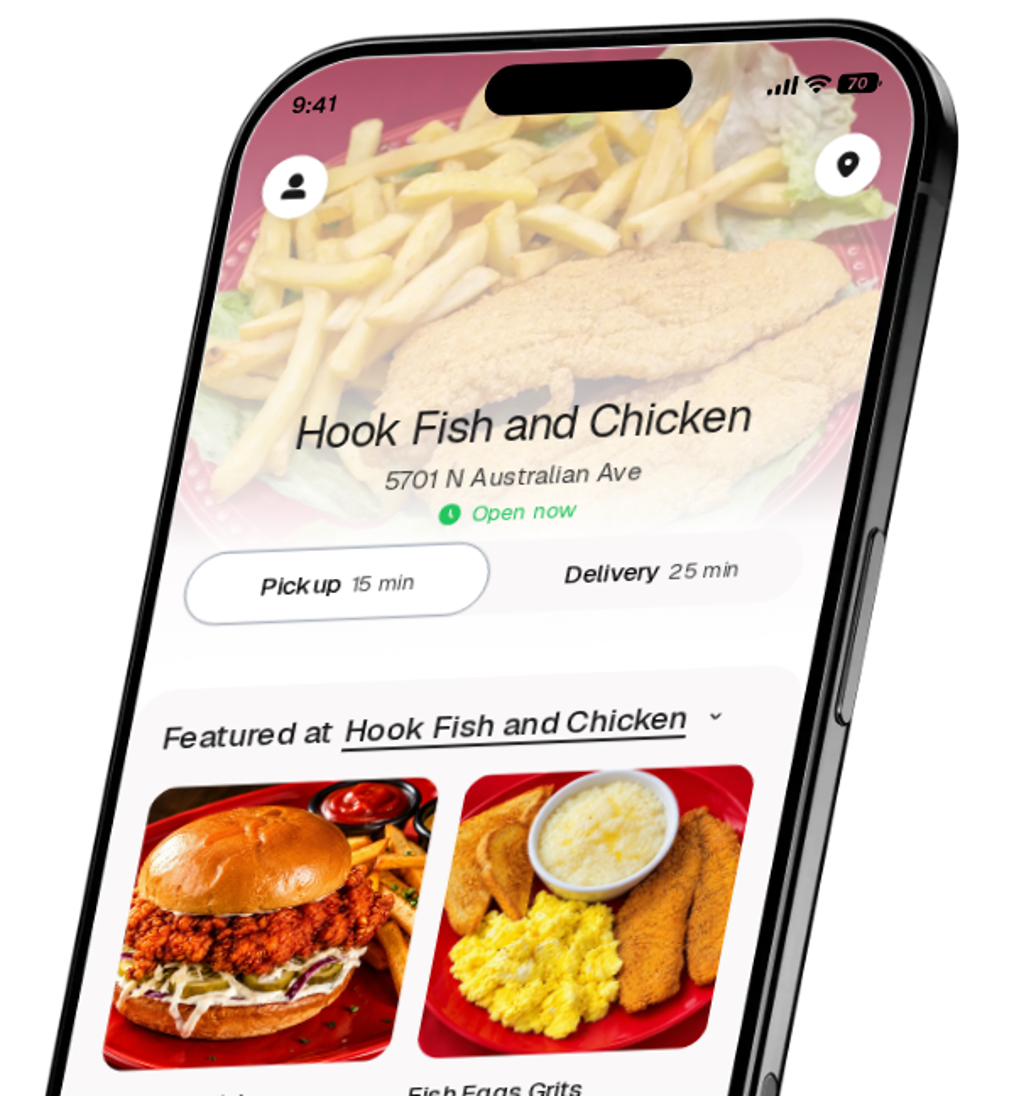Hook Fish and Chicken app preview
