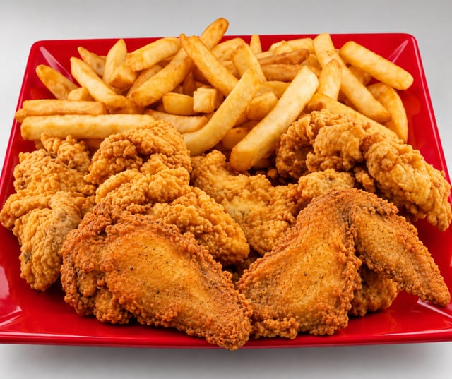 Gizzards with 2 Wings or 5 Shrimp.