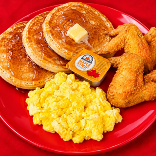 Pancake, 2 Wings, Eggs