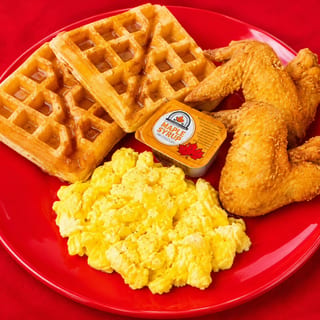 Waffle, 2 Wings, Eggs