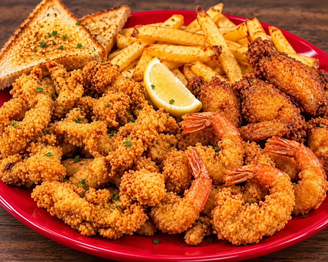 6 Pc Jumbo Shrimp & Conch.