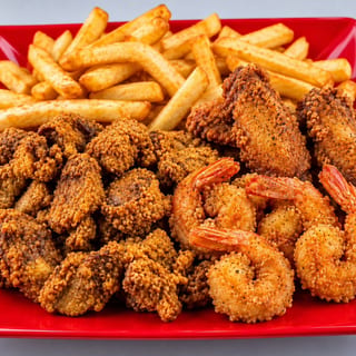 Livers with 2 Wings & 5 Shrimp