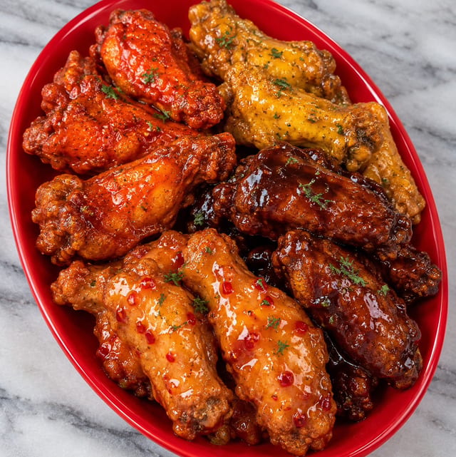 ❤️😃6 PC FLAVOR WINGS (buy1get1free) ).