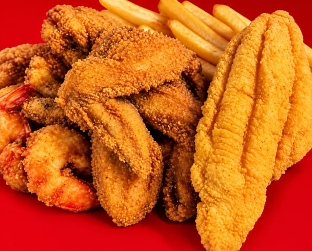 ❤️😃1 PC FISH&2 WINGS &5SHRIMP (buy1get1free).