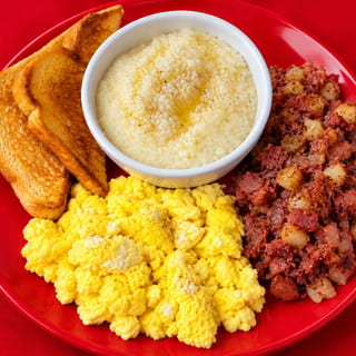 Corned Beef, Eggs, Grits