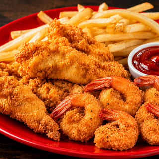 3 Pc Chicken Tender & 3 Pc Wings or 10 Shrimp
