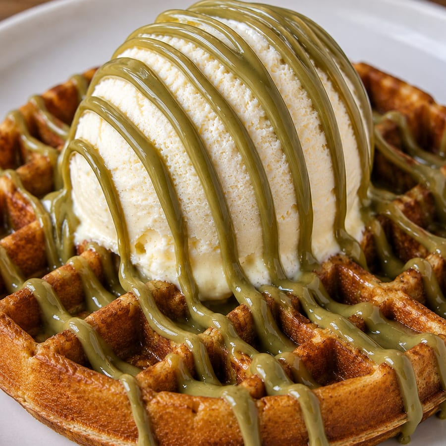 Pistachio Waffle.