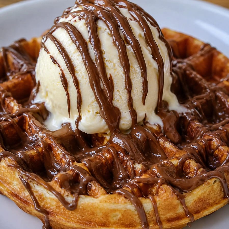 Nutella Chocolate Waffle.