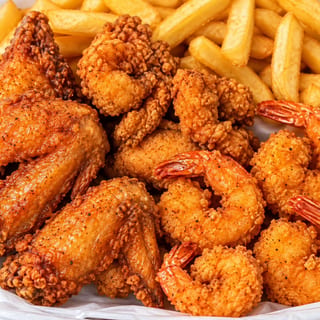 2 Wings & 5 Shrimp