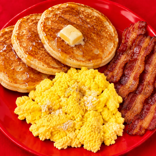 Pancake, Bacon, Eggs