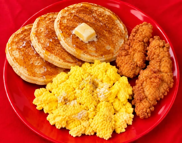 Pancake, Tenders, Eggs.