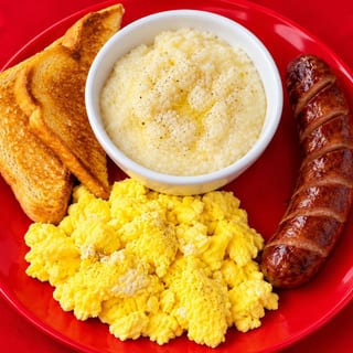 Sausage Link, Eggs, Grits