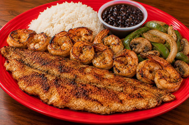 2 Pc Grilled Snapper & 10 Shrimp.