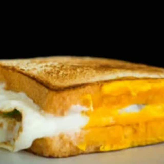 Sausage, Egg & Cheese on White Toast.