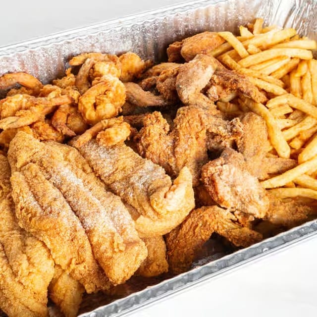 6 Pc Fish & 20 Shrimp.