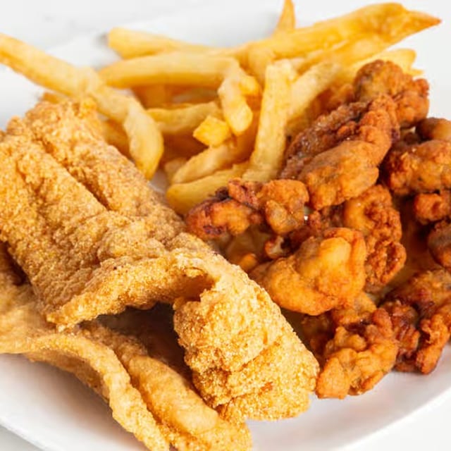 Gizzard or Liver & 2 Pc Fish.