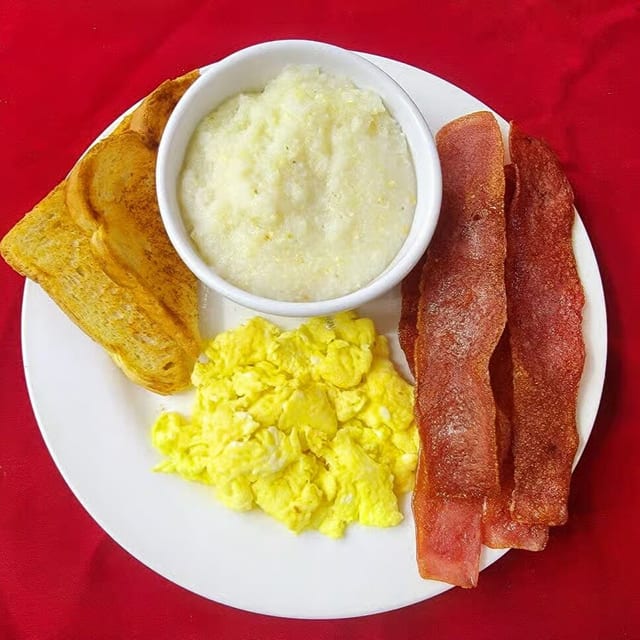 Bacon, Eggs, Grits.