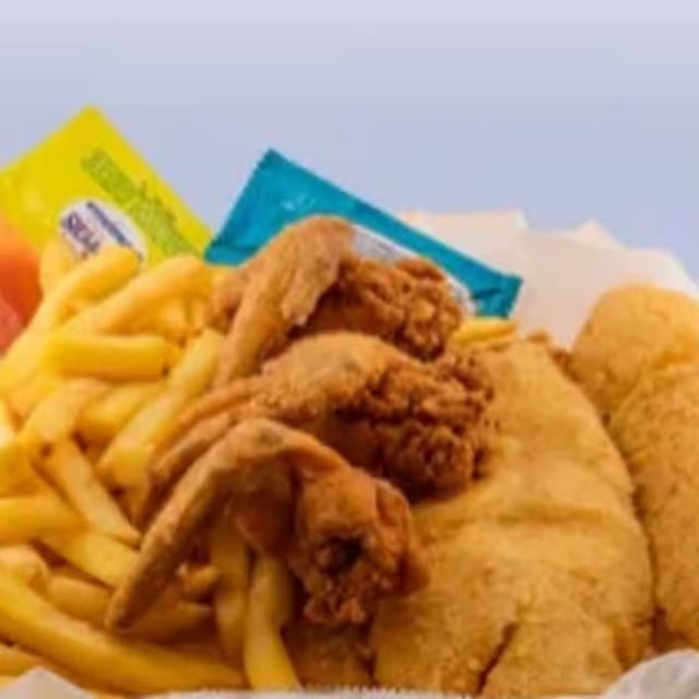 2 Pc Fish & 10 Pc Shrimp & 3 Pc Wings.