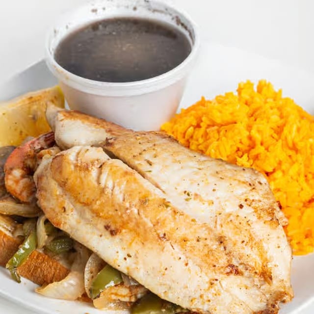 2 Pc Grilled Snapper & 10 Shrimp.