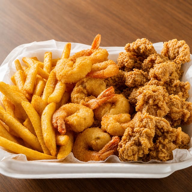 Gizzard or Liver & Catfish Nuggets.