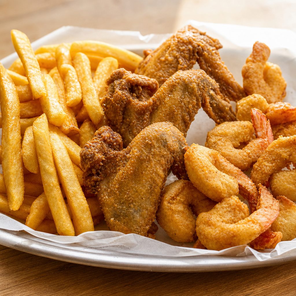 2 PC WINGS & 5 SHRIMP(buy1get1free).