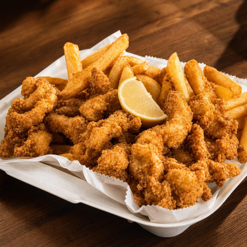 Conch & 10 Pc Shrimp or 3 Wings or Oysters.