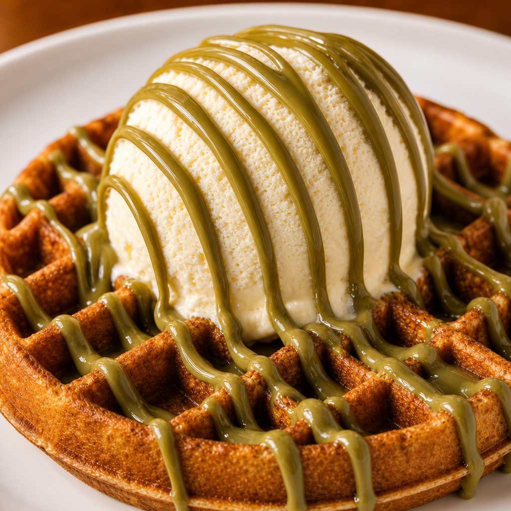Pistachio Waffle.