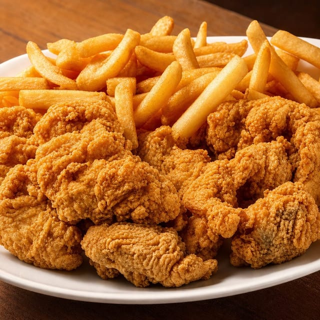 Catfish Nuggets Dinner.