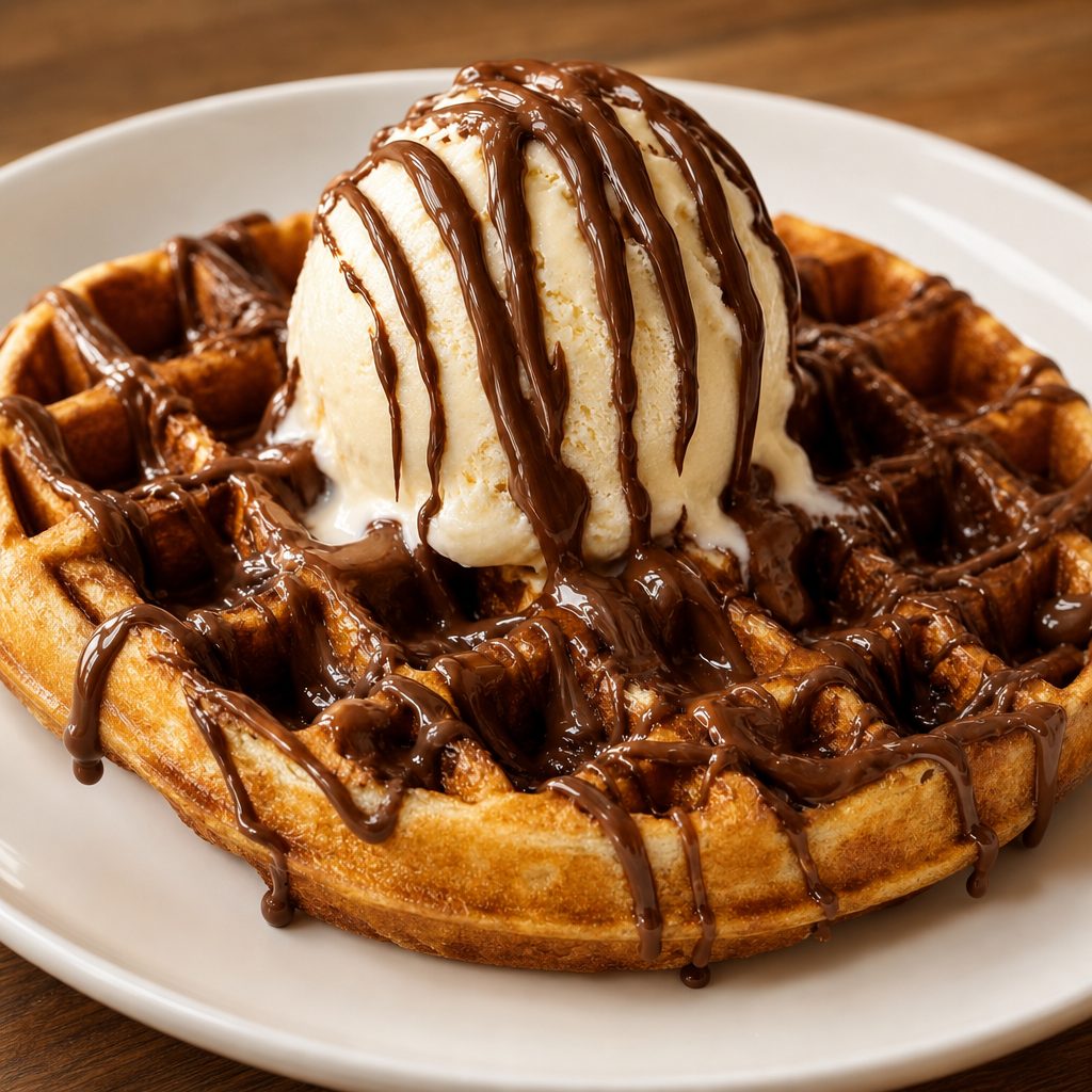 Nutella Chocolate Waffle.
