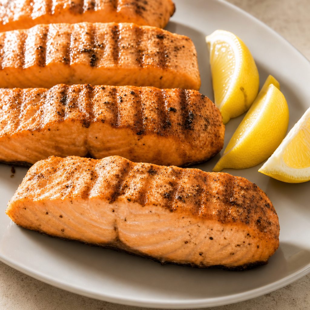 Grilled Salmon.