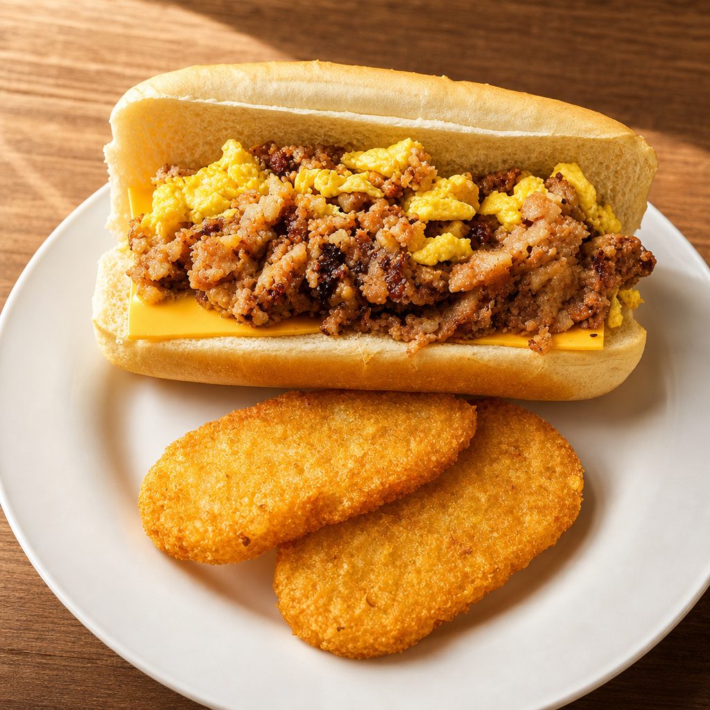 Steak, Egg & Cheese Sub.