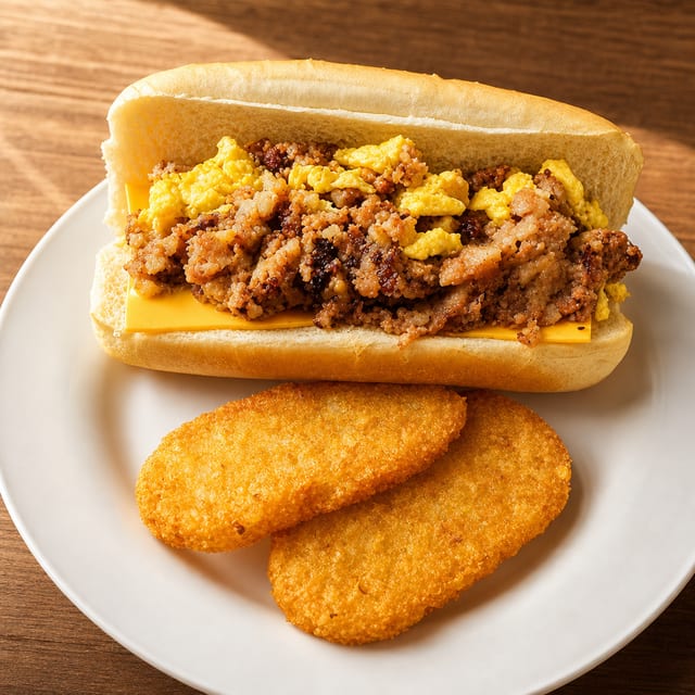 Steak, Egg & Cheese Sub.