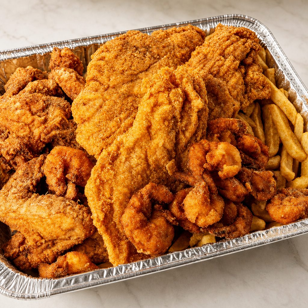 4 Pc Fish & 10 Wings.