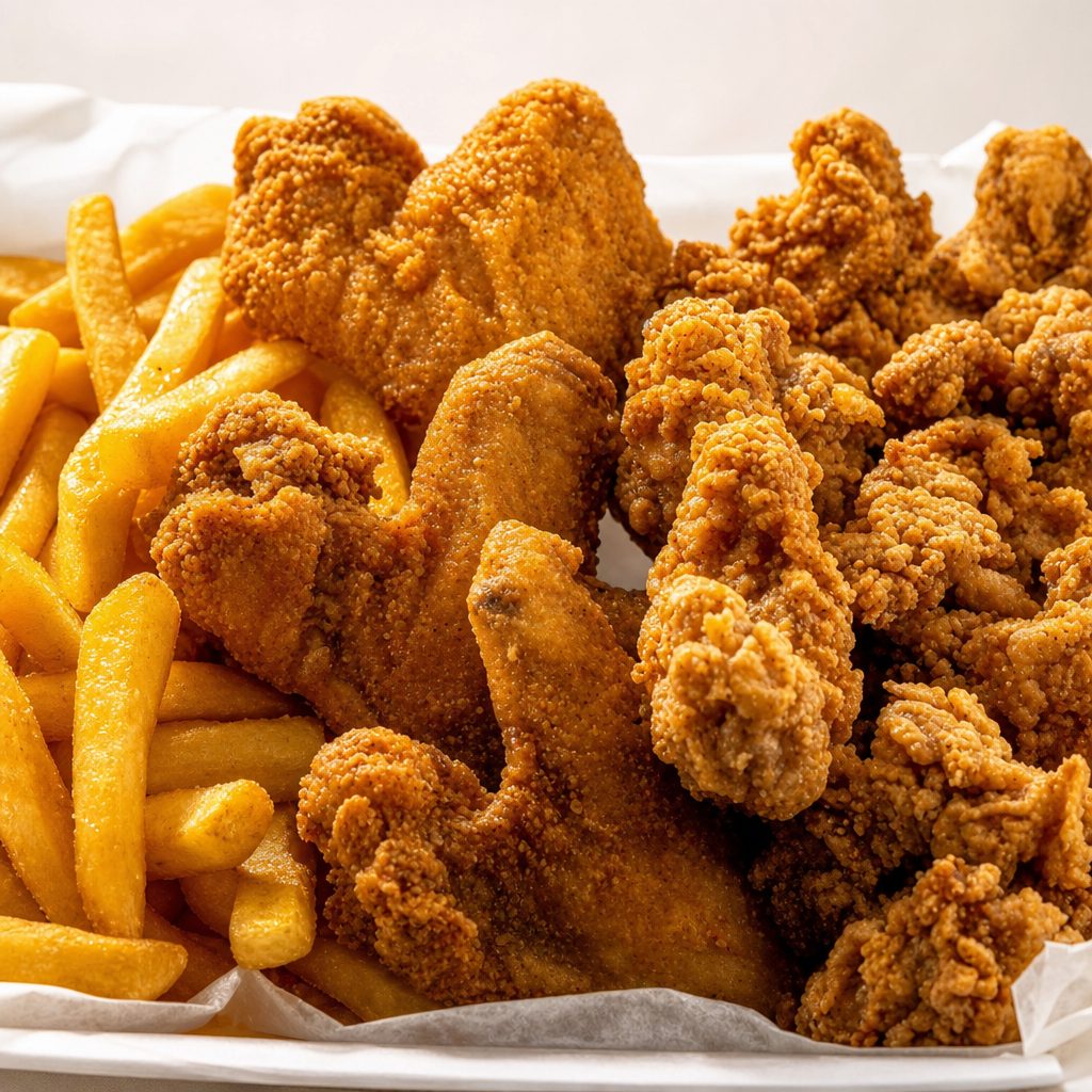 Livers with 2 Wings or 5 Shrimp.