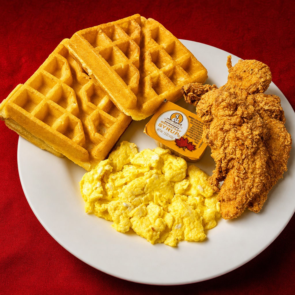 Pancake, Tenders, Eggs.